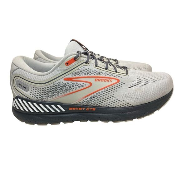Brooks Beast GTS 23 Men’s 11.5 D Gray Orange Excellent Used Condition - Picture 7 of 15